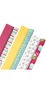 Colorful wrapping paper for women, girls, kids, sisters, aunts, moms, babies, coworkers & daughters