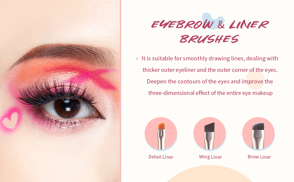 Eyebrow eyeliner makeup brushes - Jessup