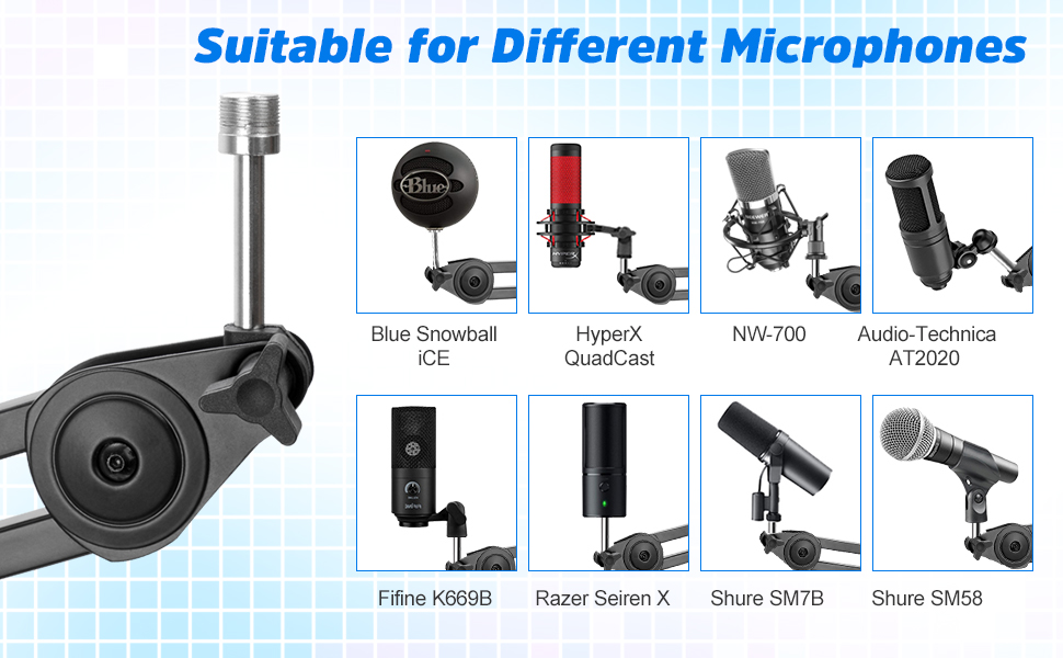 Suitable for different microphones