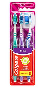 Zig Zag Toothbrush Soft Bristles 3 Pack