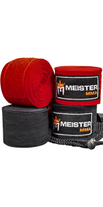 Meister 180&#34; ELITE Semi-Elastic Hand Wraps - 2 Pair Pack