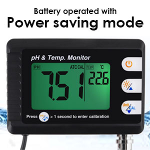 pH Temp Meter monitor