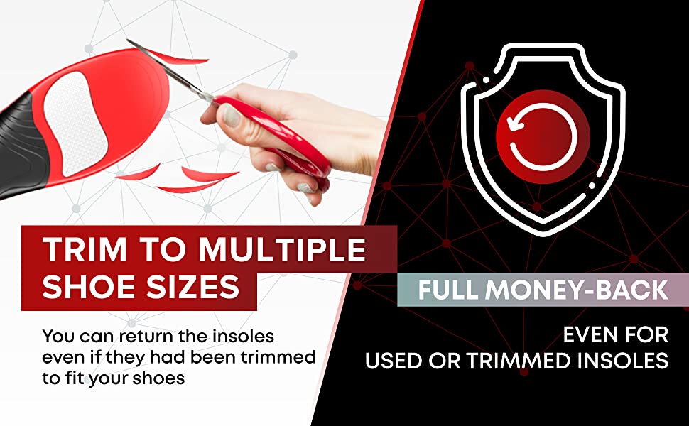 trim to multiple shoe sizes