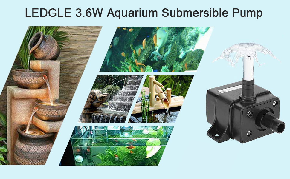 3.6W Aquarium Submersible Pump