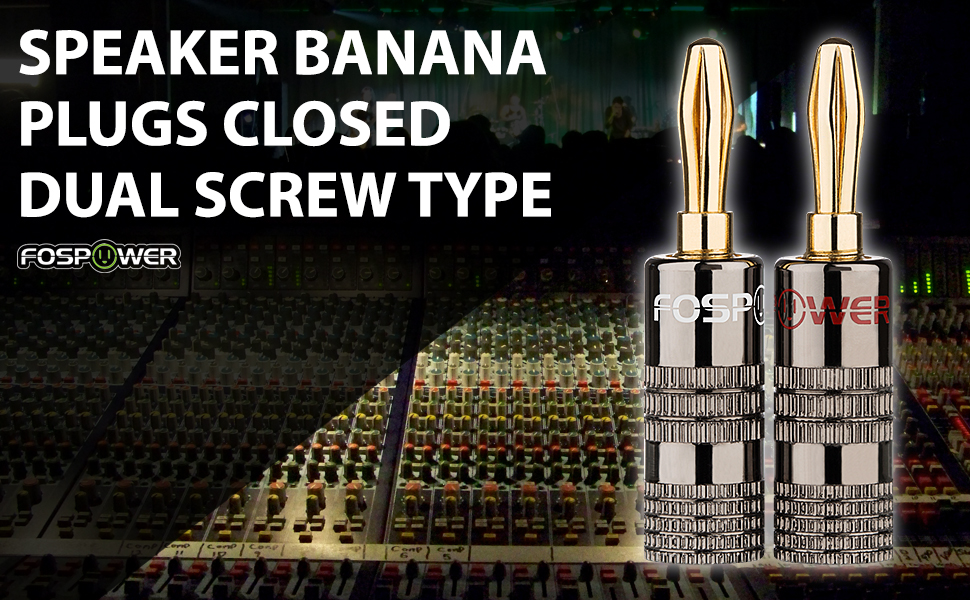 banana plugs closed screw type