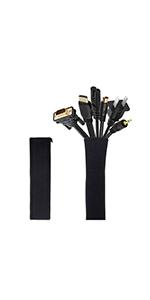 (2 Pcs) 19-20&amp;#34; Cable Management Sleeves with Zipper