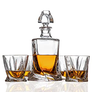 whisky whiskey decanter glasses tumbler set 