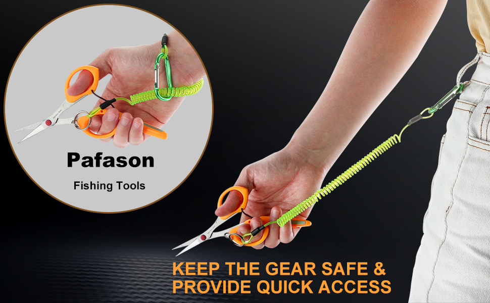 pafason braid fishing PE line scissor with lanyard