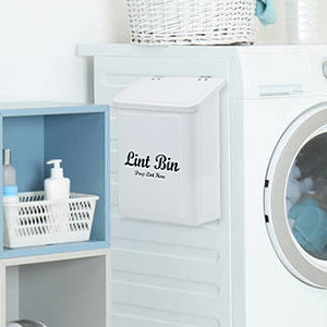  Magnetic Lint Box with Lid for Laundry Room Metal Laundry Lint bin