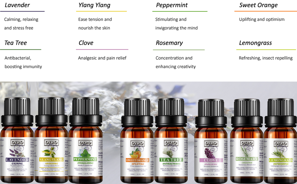 ozro essential oils decription