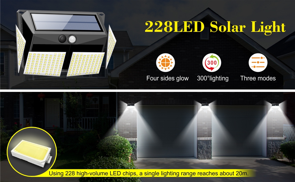 ZEEFO 228LED Solar Lights