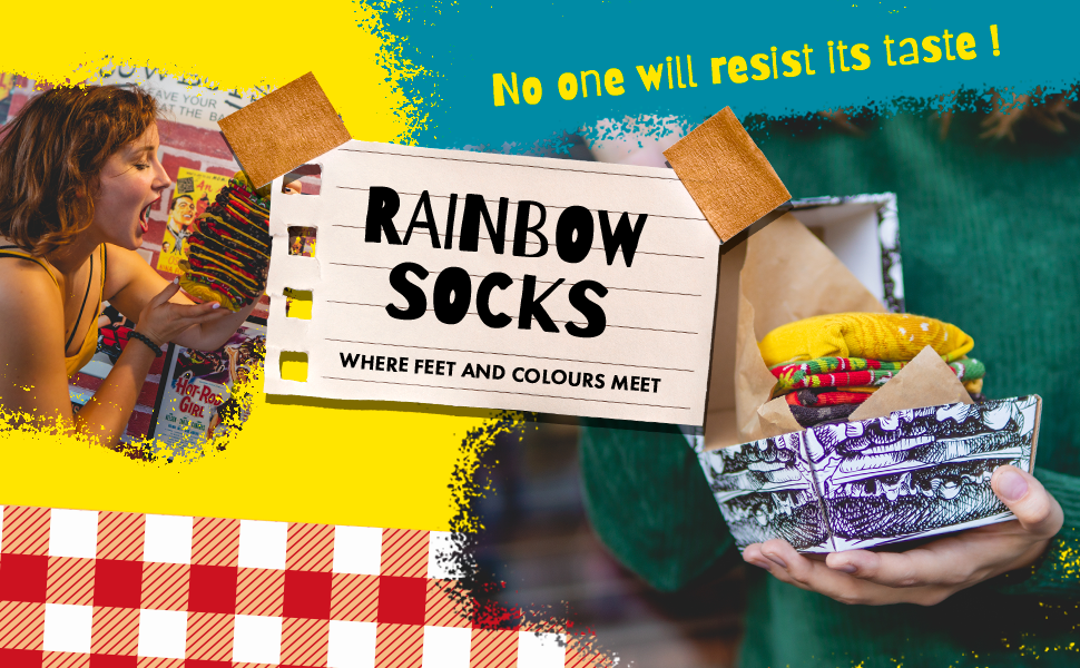 Rainbow Socks. Where feet and colours meet.