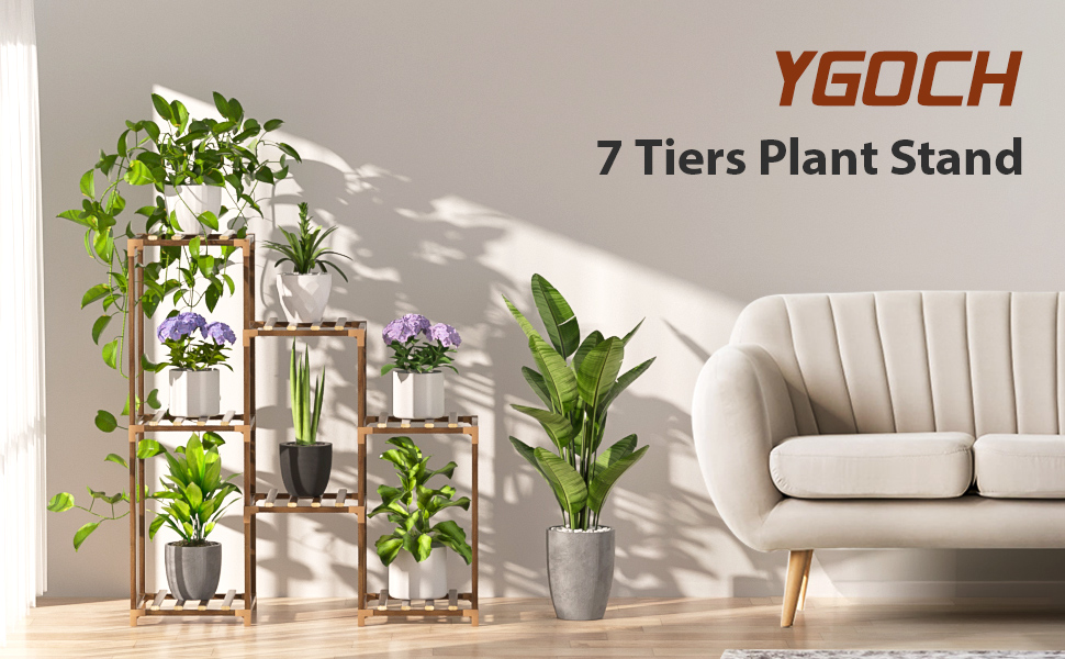 Wood Plant Stand 7 Tiered