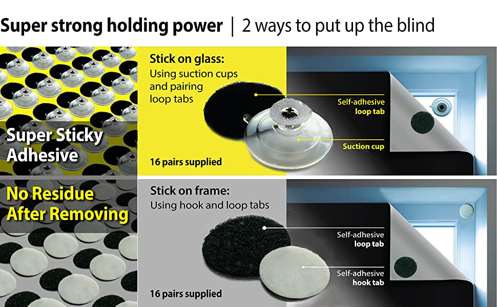 velcro hook and loop suction cup sticky