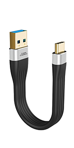 Short USB 3.1 A to Type C Cable