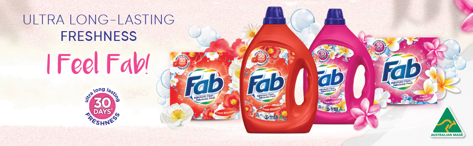 Fab,Fragrance detergent,long lasting,30days,Freshness,laundry,liquid detergent,powder detergent