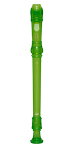 Yamaha YRS-20BG recorder, Baroque fingering, translucent green color
