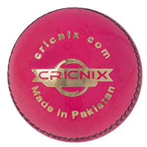 Cricnix Elite Pink Leather Cricket Ball 156 grams 5.5 oz 4 piece