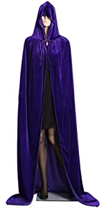 Purple hooded cloak