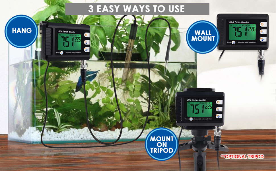 pH Temp Meter monitor