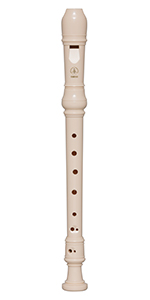 Yamaha YRS-23 recorder, German fingering, natural ivory color