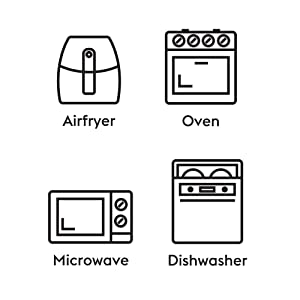 It can be used with appliances such as air fryers, ovens, and microwaves.