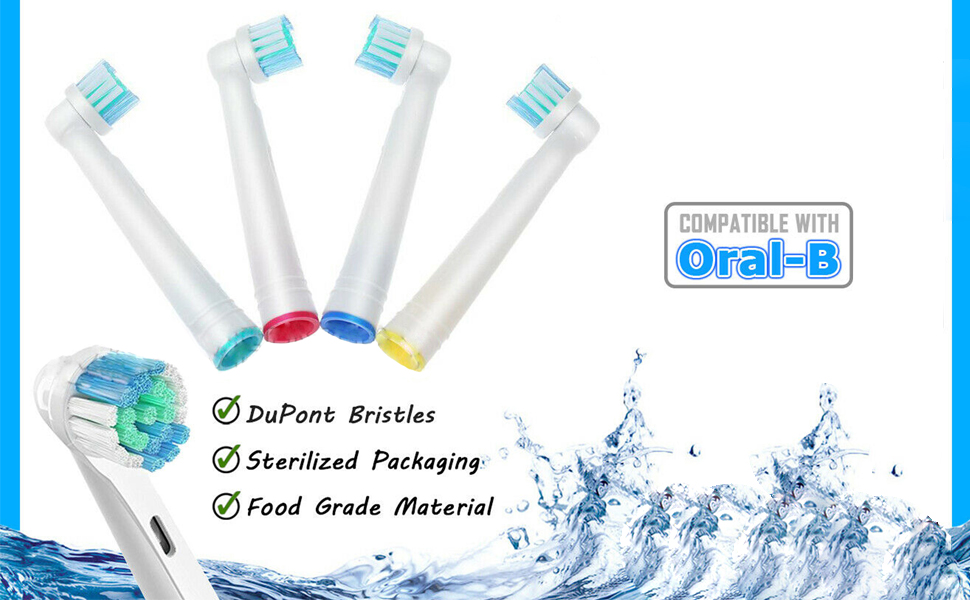 Replacement Toothbrush Heads Compatible with Oral-B
