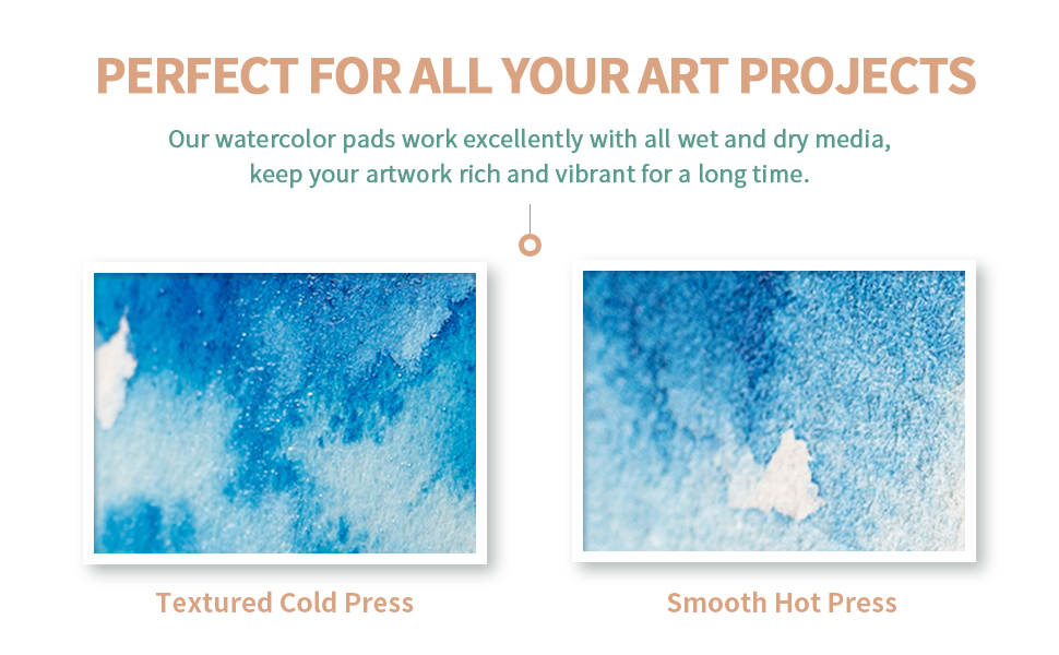watercolor paper pad cold press for all medium