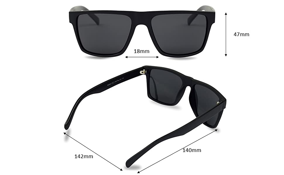 sunglasses mens polarized polarised case rectangle black fishing cool uv protection wayfarer sport