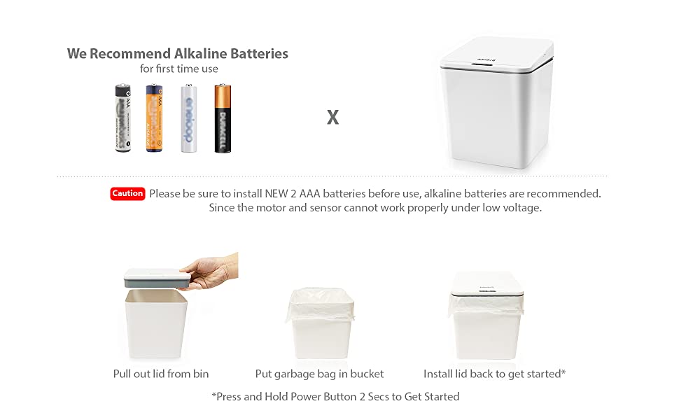 Detail Alkaline Batteries Recommendation Garbage Bag Instruction