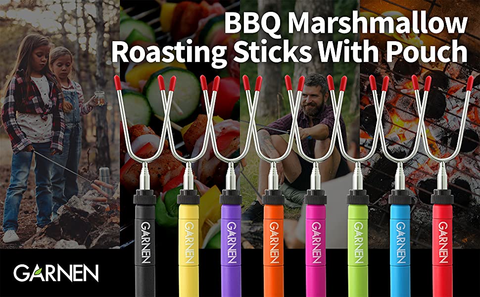 bbq roasting sticks cooking fire