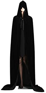 Black hooded cloak