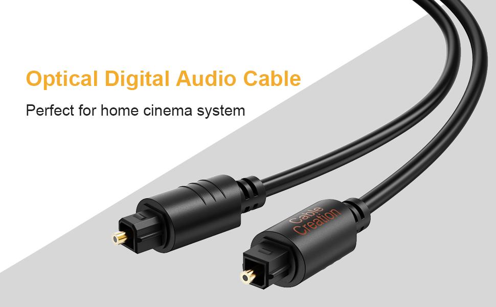 Optical Audio Cable CableCreation 3 Feet Fiber Optic Cable for Home Theater