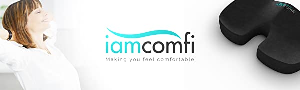 iamcomfi Coccyx Seat Cushion for tailbone and lower back pain relief in your car or office chair