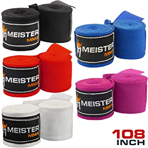 Meister Junior 108" Semi-Elastic Hand Wraps