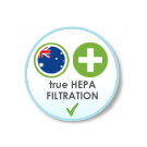 Hospital Grade True HEPA Filtration
