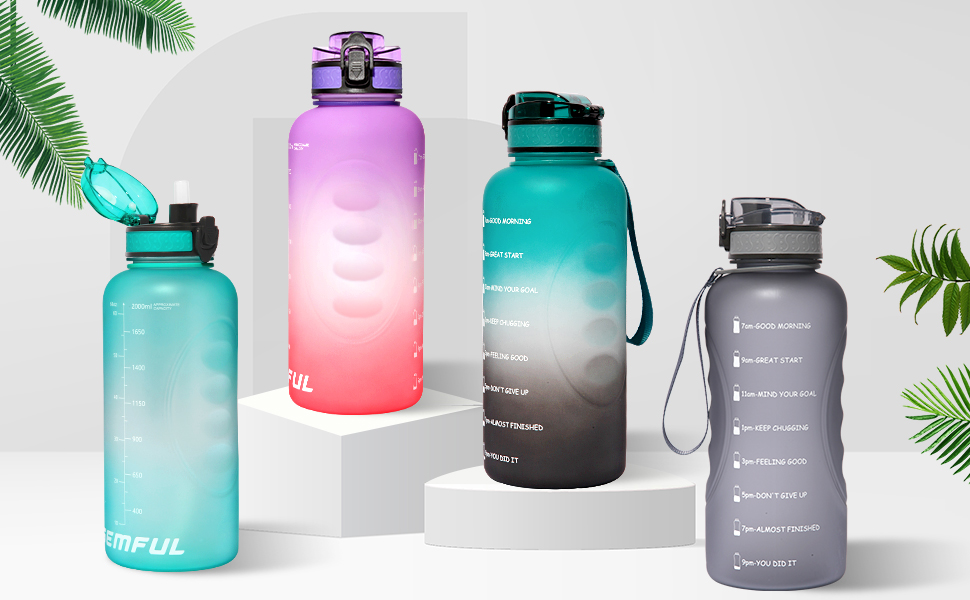 multi color water bottle