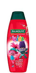 Palmolive Kids 3 in 1 Shampoo, Conditioner & Body Wash Trolls Merry Strawberry