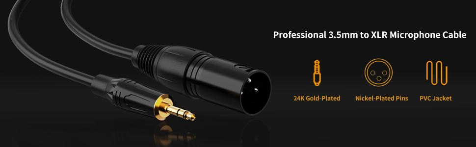 3.5mm to XLR Microphone Cable
