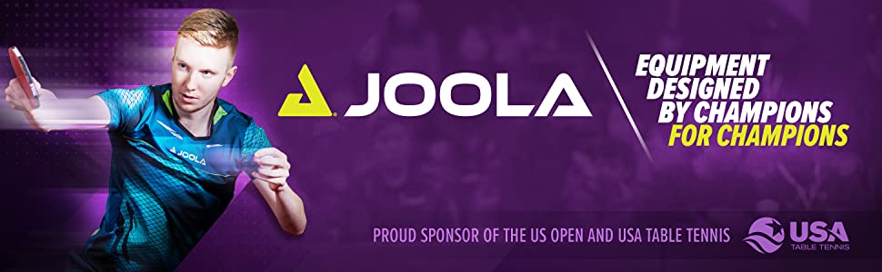 JOOLA equipment designed by champions for champions sponsor US open USA table tennis