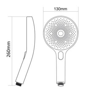 260mm height 130mm wide