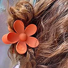 Orange flower clips