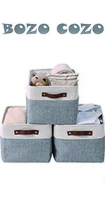 Storage Basket-3pcs-White&amp;amp;amp;Grey-Small