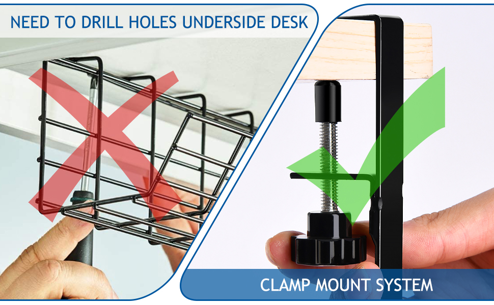 Under Desk Cable Management Tray