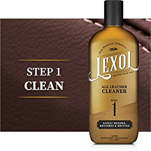 Lexol, step 1 clean. 