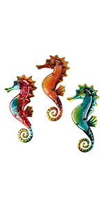 HONGLAND Metal Seahorse Wall Decor