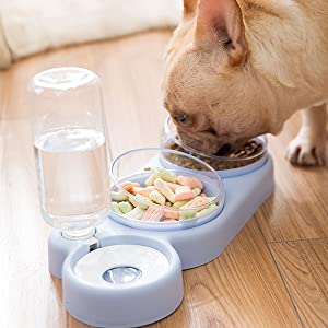 Cat Food Water Bowl,Automatic Gravity Cat Food Water Dispenser