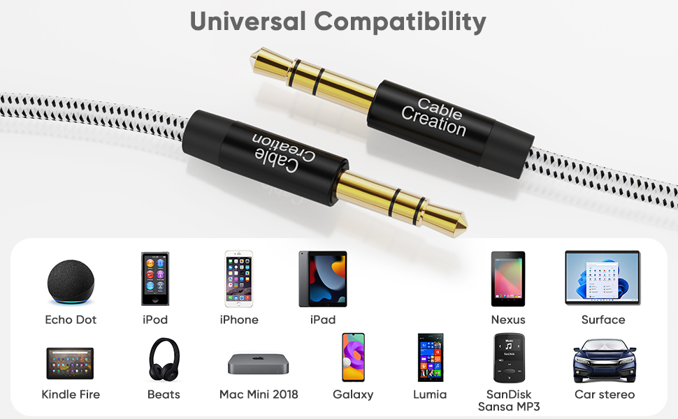 CableCreation 3.5mm Male to Male Cable Enjoy High Quality Music
