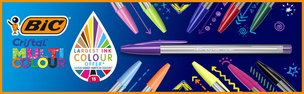 BIC Cristal Original Colour ballpoint pen for smooth writing 
