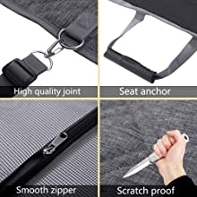 Scratchproof quality zipper anchor clip